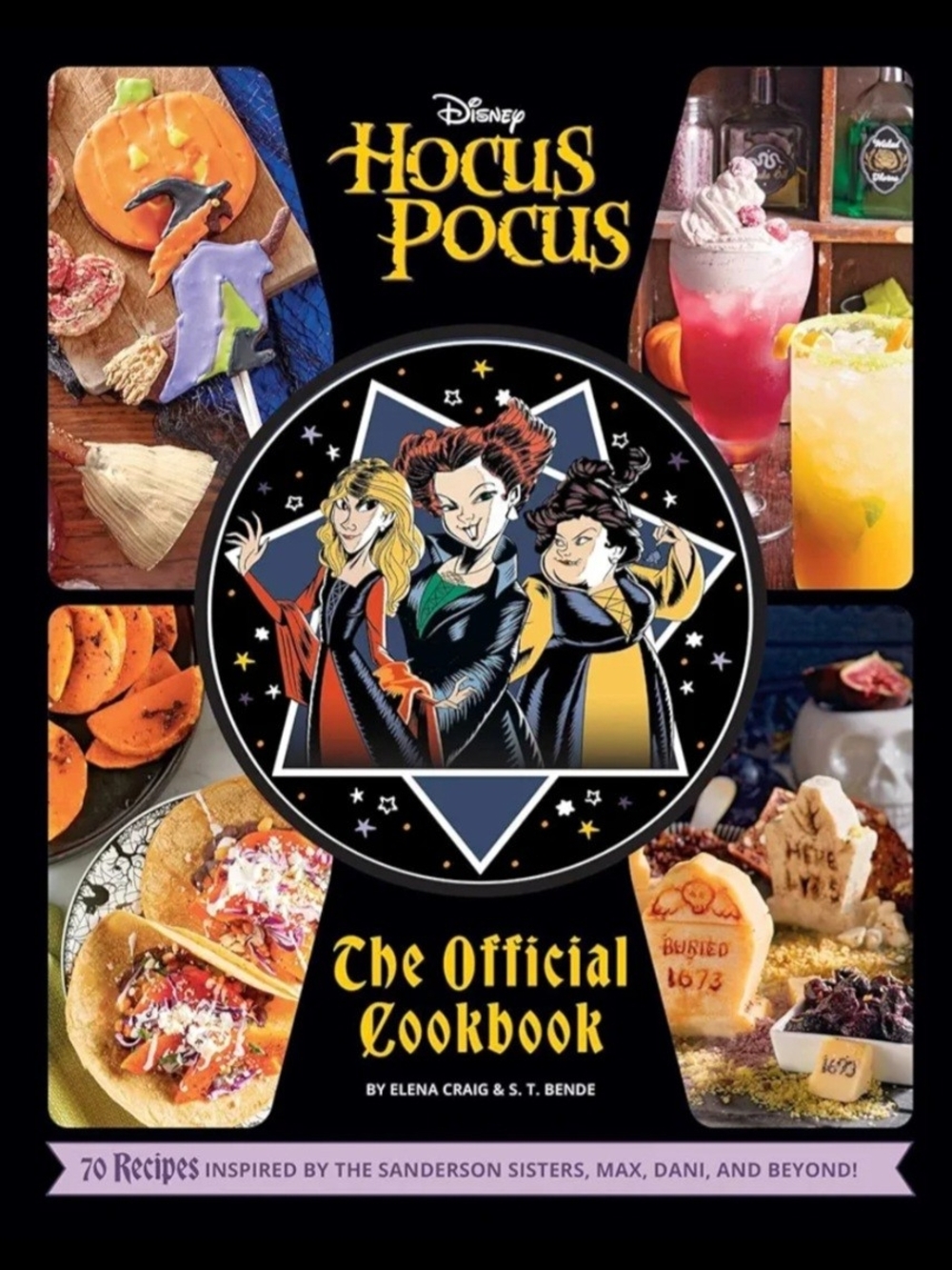 Disney Hocus Pocus Cookbook - Black, Yellow, NEW